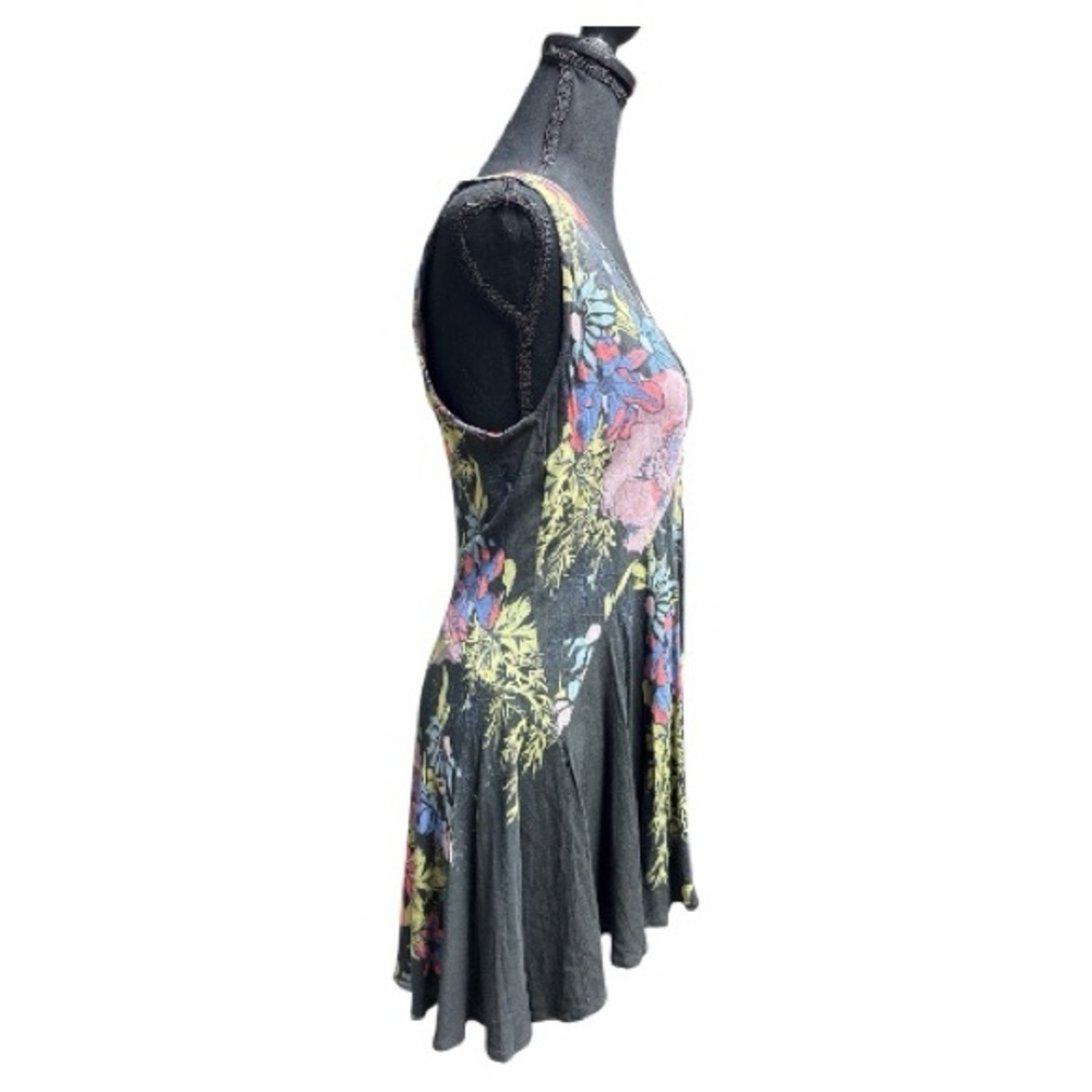 Free People Floral Mini Dress Tunic Top Size XS - Picture 2 of 7